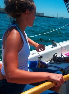 Holly Longmore Sailing near San Diego California